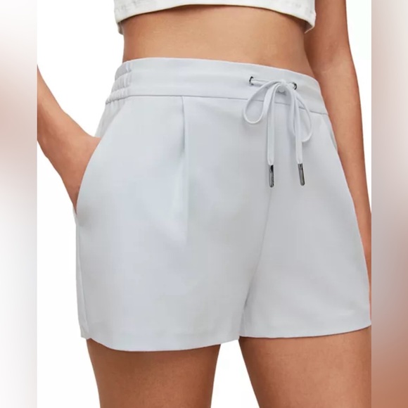 Allsaints Sz 10 Aleida Tri Shorts Light Blue Pull-On 2” Inseam - Picture 2 of 15